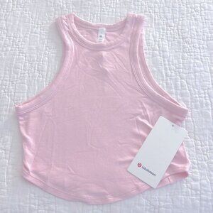 Lululemon Hold Tight Cropped Tank Top Pink Color size 6